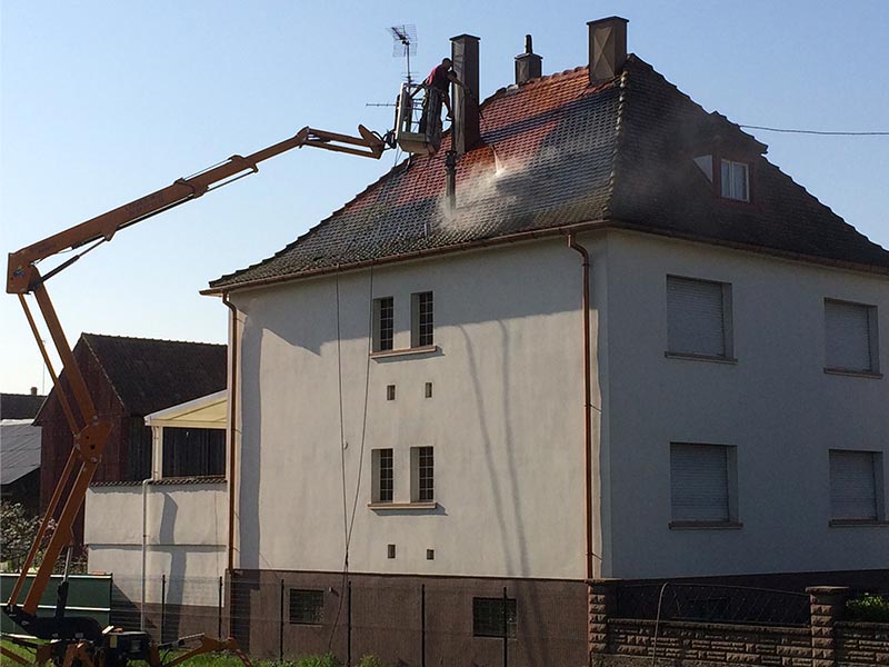 Nacelle pour accéder à la toiture